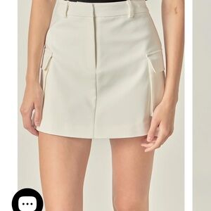 English Factory White Pocket Skort